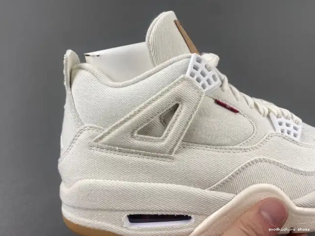Cheap Air Levi's Jordan 4 AO2571-100 'White' x 0623